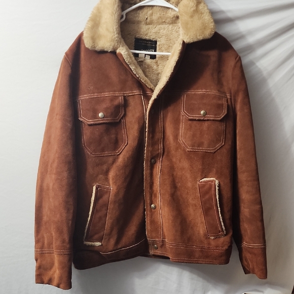 JCPenney Tan Shearling Lined Military Jacket Stranger Things Billy Malboro Man - Picture 4 of 15